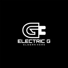 G electric logo concept black vector