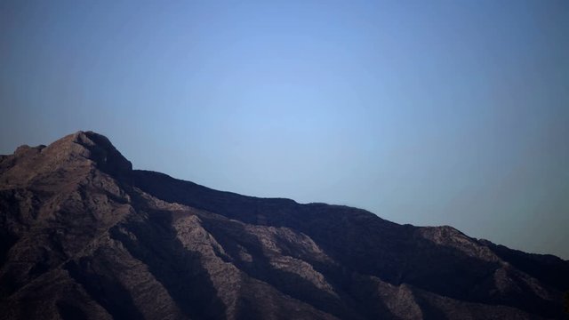Time lapse from day to night of La Concha mountain on the south of Spain. 4K