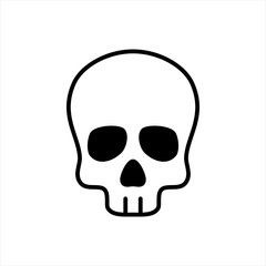 Skull icon isolated on white background. Skull icon simple sign. Skull icon trendy and modern symbol for graphic and web design. Vector illustration 