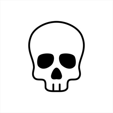Skull icon isolated on white background. Skull icon simple sign. Skull icon trendy and modern symbol for graphic and web design. Vector illustration 