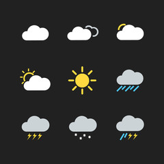 Obraz premium Set of Modern Weather icons