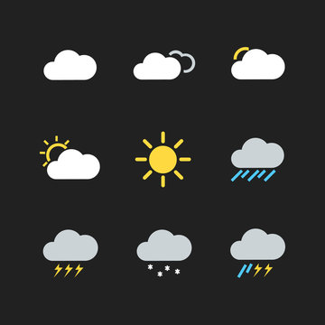 Set of Modern Weather icons