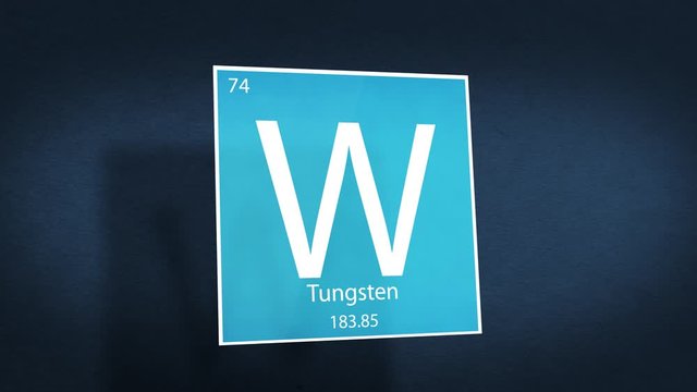 Periodic Table of Elements Cinematic Animated Series - Element Tungsten hovering in space