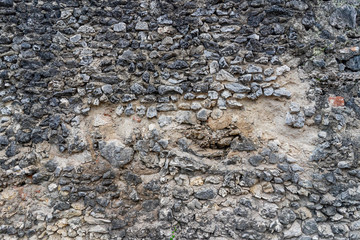 Weathered and Damage Old Wall Made From Combination of Sea Coral Reef and Rock Texture and Backdrop Wallpaper