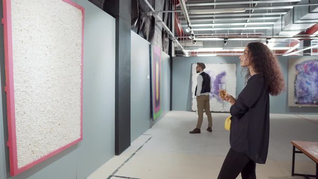 At the exhibition of modern art