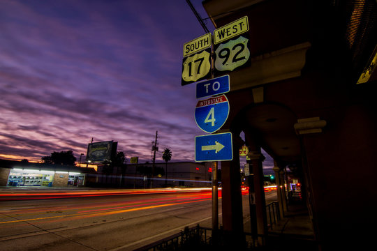 Road Sign To Interstate 4 And 1792