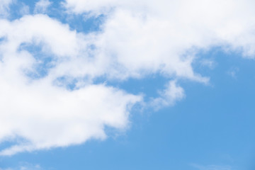 Natural light from the sun with blue sky and white clouds.