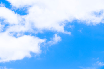 Natural light from the sun with blue sky and white clouds.