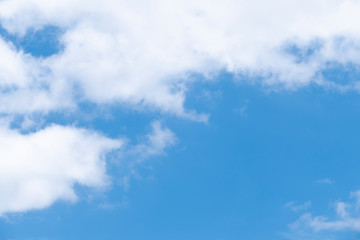 Natural light from the sun with blue sky and white clouds.