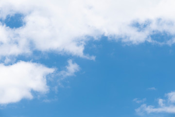 Natural light from the sun with blue sky and white clouds.