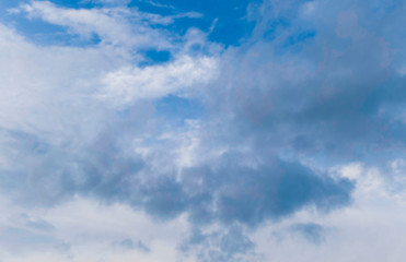 Fototapeta premium Natural light from the sun with blue sky and white clouds.