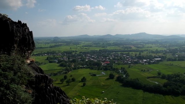 panorama of mountains against clouds background,view point of nong bua lam phu province,thailand travel