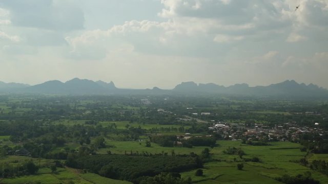 panorama of mountains against clouds background,view point of nong bua lam phu province,thailand travel