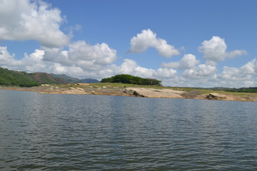 naturaleza  arboles  presa  lago  