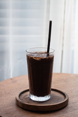 Iced coffee in coffee shop