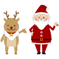 クリスマス　サンタとトナカイ　紹介