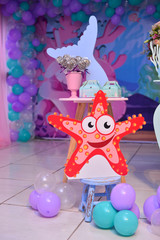 little mermaid star and seabed themed party, starfish, themed party, children's party, birthday...