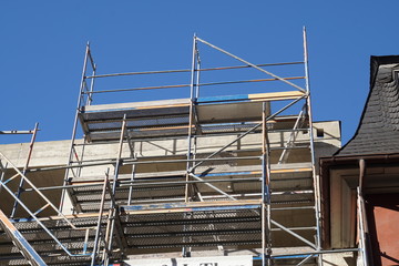 Mauer auf einer Baustelle