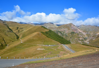 Mineral red water from the mineral springs in Gudauri in the Kazbegi District. Sources of mineral water with fossils Mtskheta Mtianeti Region, Georgia.
