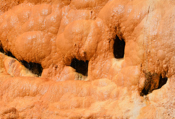 Mineral red water from the mineral springs in Gudauri in the Kazbegi District. Sources of mineral water with fossils Mtskheta Mtianeti Region, Georgia.