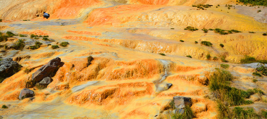 Mineral red water from the mineral springs in Gudauri in the Kazbegi District. Sources of mineral...