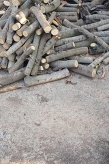 stack fire wood