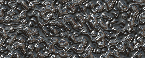 Abstract wavy liquid metal texture background