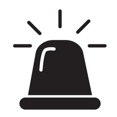 siren icon on white background. flat style. flasher icon for your web site design, logo, app, UI. ambulance symbol. police sign. alarm symbol.