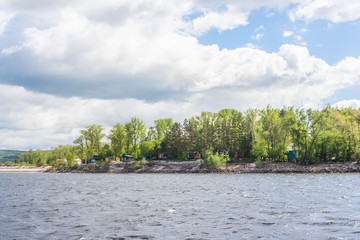 The recreation center on the Volga River in the Samara Region