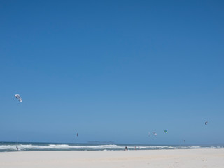 Kitesurfing on Brunswick Beach Byron Bay Australia