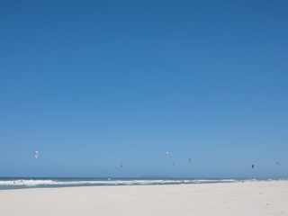 Kitesurfing on Brunswick Beach Byron Bay Australia