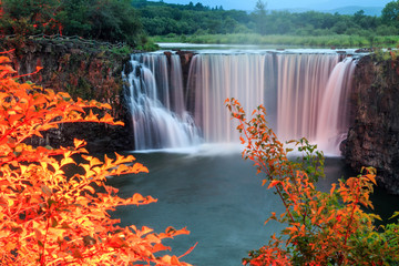 The beautiful natural landscape of jingbo lake