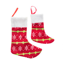 Christmas stocking isolated on white background