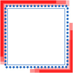 Abstract American decorative border frame mockup design with blank space for your text.