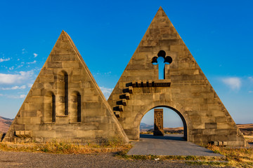 Fototapeta na wymiar The Gates of Artsakh near Kornidzor in the caucasus mountain landmark of Nagorno-Karabakh Armenia eastern Europe