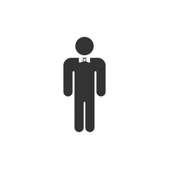 Businessman leader icon design template isolated