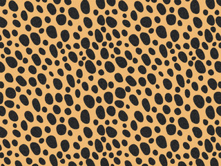 Cheetah Fur texture, carpet cheetah print skin background, original black and yellow theme color, look smooth, fluffy and soft, fashion clothes textile concept.
