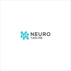 Neuron Logo Icon Design Template. Brain, Connect, Data, Modern Vector Illustration