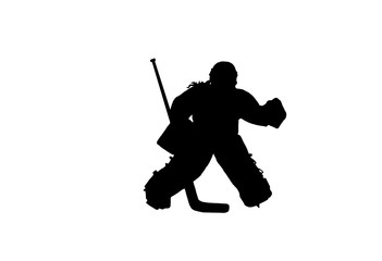Girl Ice Hockey Goalie Silhouette