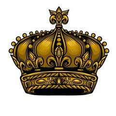 Golden King Crown Vector