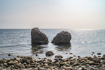 Russia. Black Sea. Mountains and rocks.
