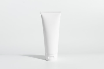 beauty spa medical skincare and cosmetic lotion cream bottle packaging on white decor background