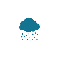 Snow or rain cloud icon - From forecast, Climate and Meteorology snow fall vector icon. Rain simple element illustration. Weather concept. Can be used for web and mobile
