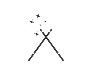 wizard wand  vector icon illustration design