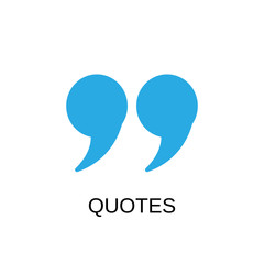 Quotes icon. Quotes saw symbol design. Stock - Vector illustration can be used for web.