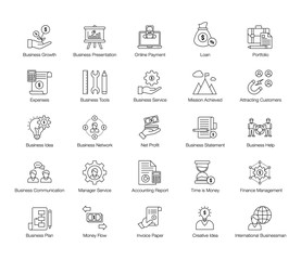 Business Services Line Icons Pack