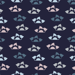 Minimalist composition, flowers and leaves. Graphics. Seamless pattern for surfaces