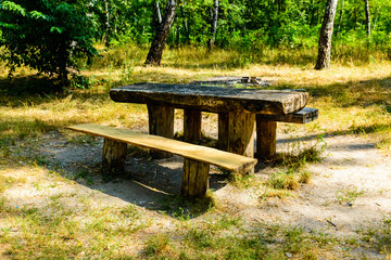 Picnic place in a park on summer