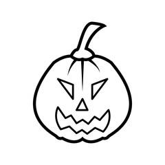 Halloween pumpkin icon vector illustration template