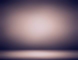 Dark shade vignette and low light in rustic dusty room 3d background. Vintage studio interior.